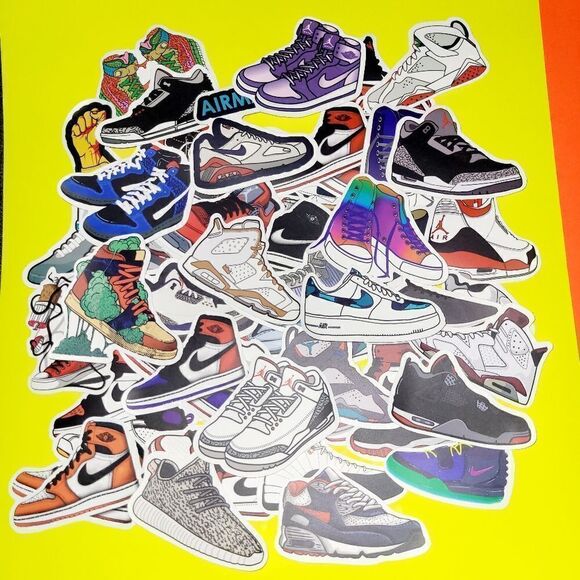 50pc brand new waterproof Nike sneakers stickers - Picture 1 of 1